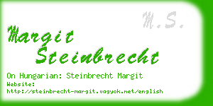 margit steinbrecht business card